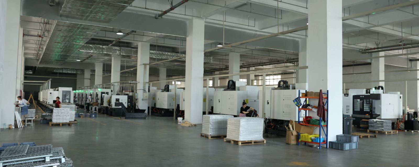 CNC machining workshop for aluminum battery enclosures