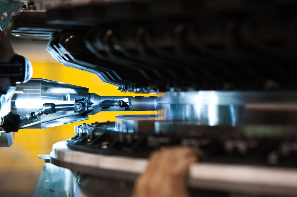 Aluminum pressure vessel and structural panel joined by friction stir welding, showing a long circumferential FSW seam