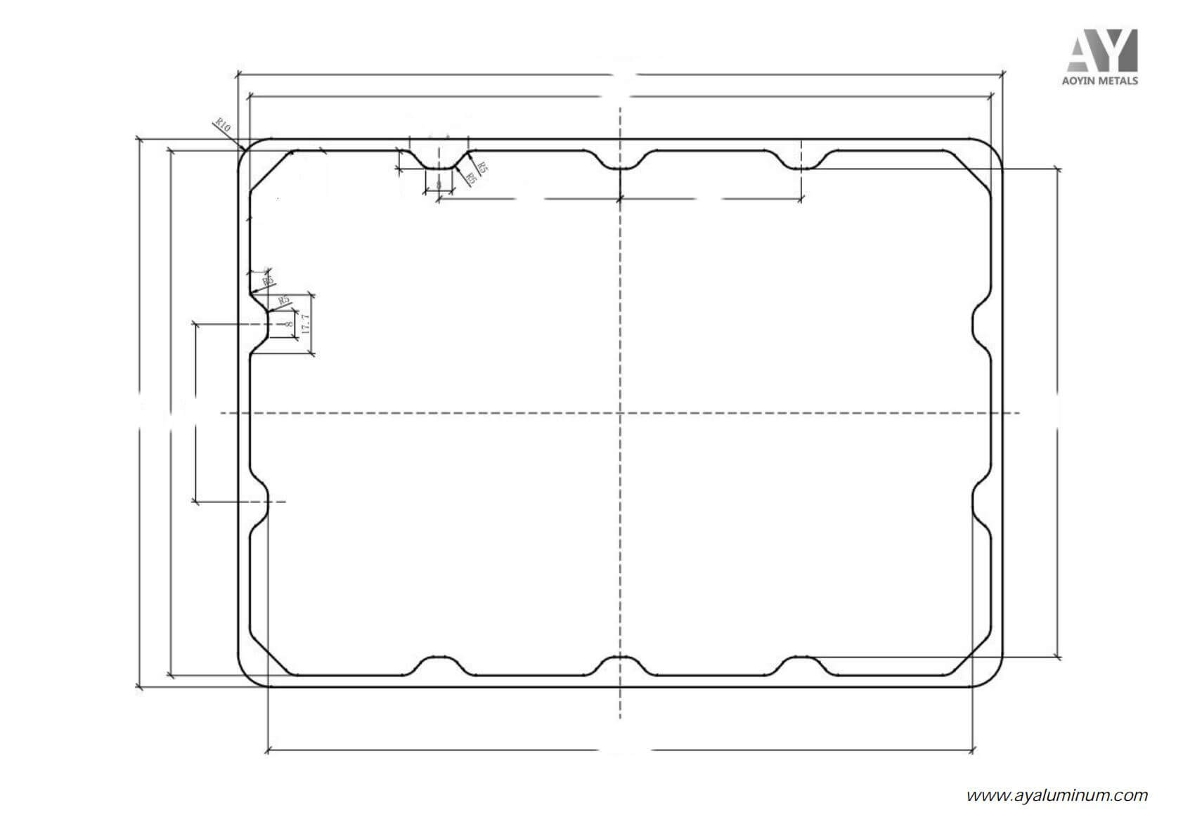 New energy Extruded aluminum battery housing